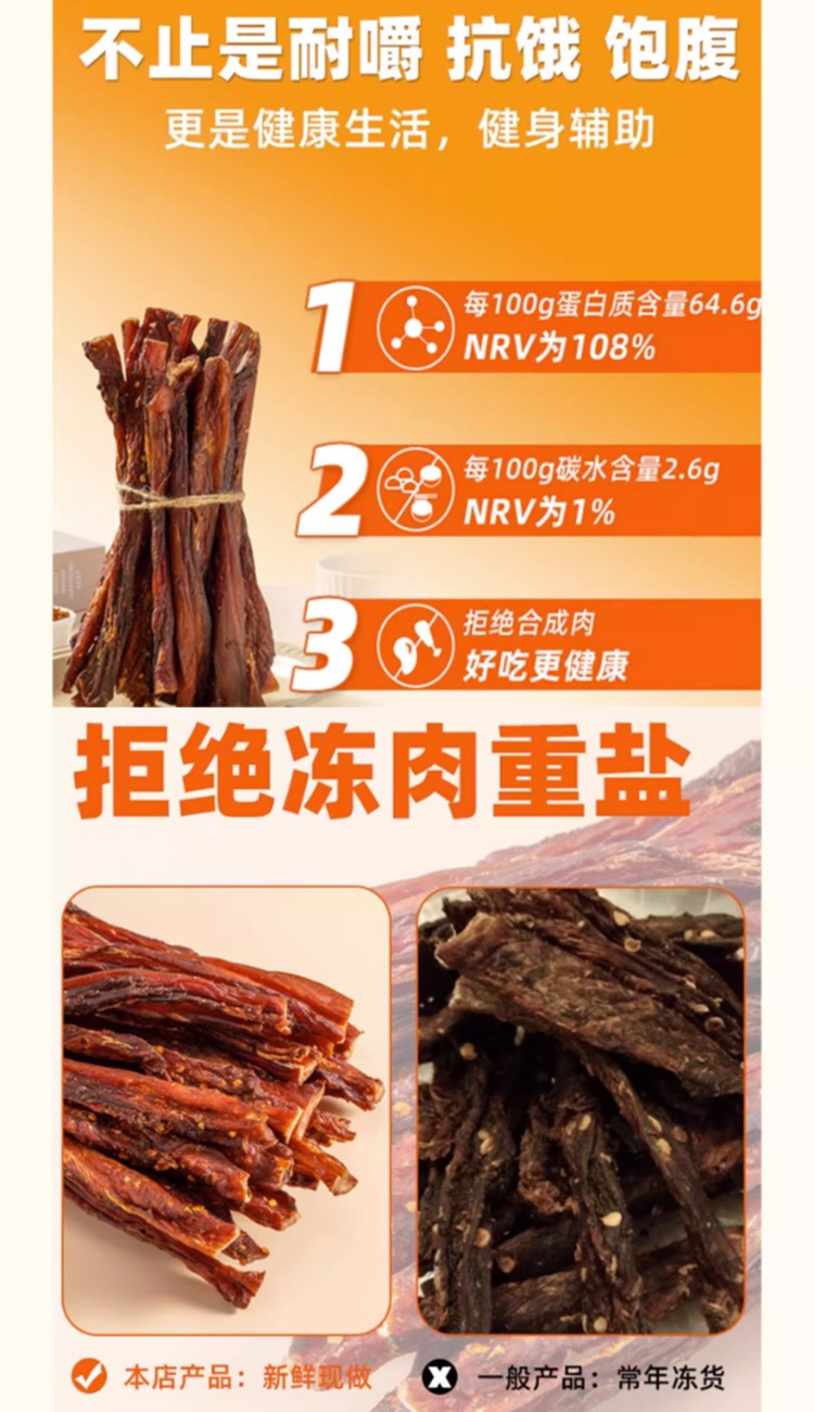 Air Dried Chicken Jerky Strips Spicy Chicken Breast Snack 1kg Pack key features