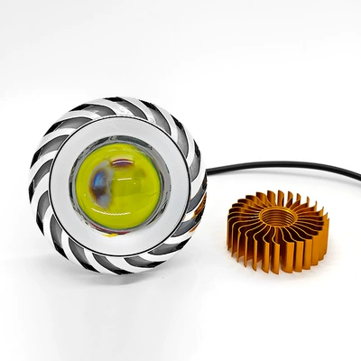 Cross-border motorcycle LED spotlight, featuring devil eye and angel eye designs, with built-in lenses, suitable for electric vehicle modifications and universal use