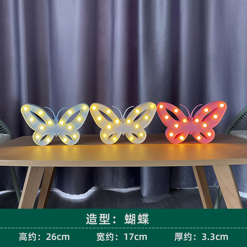 Luz de modelado led flamenco cactus arco iris luz decorativa dibujos animados linda estrella de cinco puntas amor luz de noche de Navidad