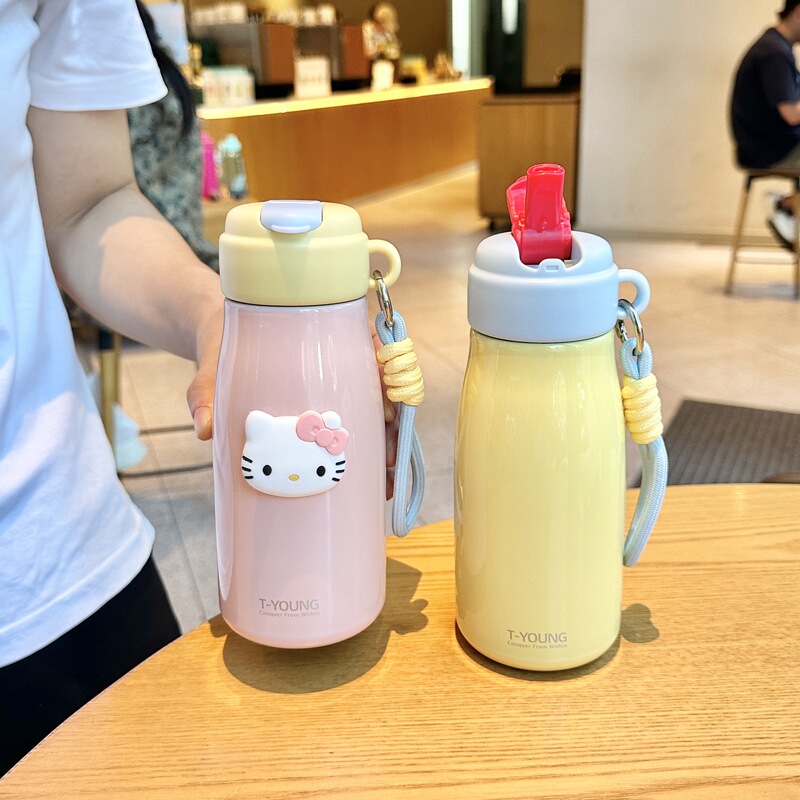 高颜值儿童保温杯女孩2025新款幼儿园吸管水杯小学生上学专用水壶|undefined