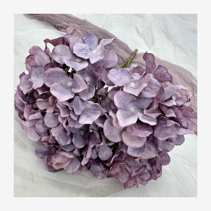 5頭の秋色のイギリス式のアジサイの結婚祝いの道は花の材料の講堂のデパートの花の壁の布の景の家の偽の花の置物を飾ります。|undefined