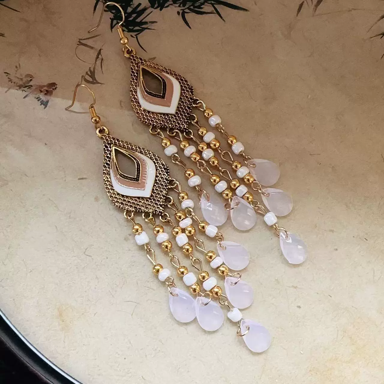 Ethnic earrings, boho style, high-end, ethnic style