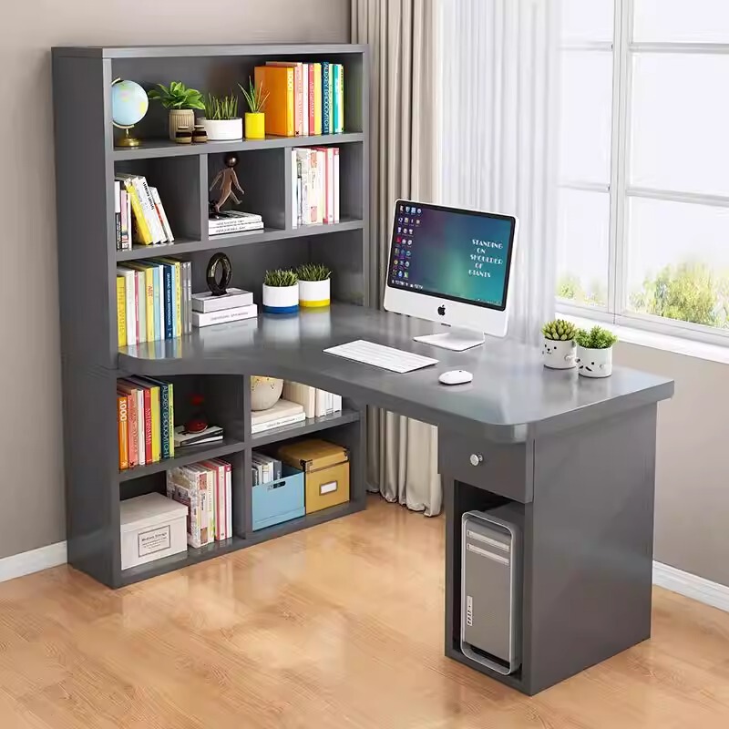 Desk and Bookshelf Integrated Computer Desktop Table for Students, Home Use, Bedroom, Simple Children's Study Table, Corner Table, Writing Desk Desk and Bookshelf Integrated Computer Desktop Table for Students, Home Use, Bedroom, Simple Children's Study Table, Corner Table, Writing Desk