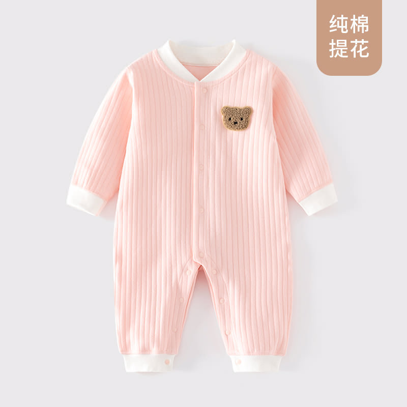 Folio one-piece logo beruang merah muda jacquard / 59cm