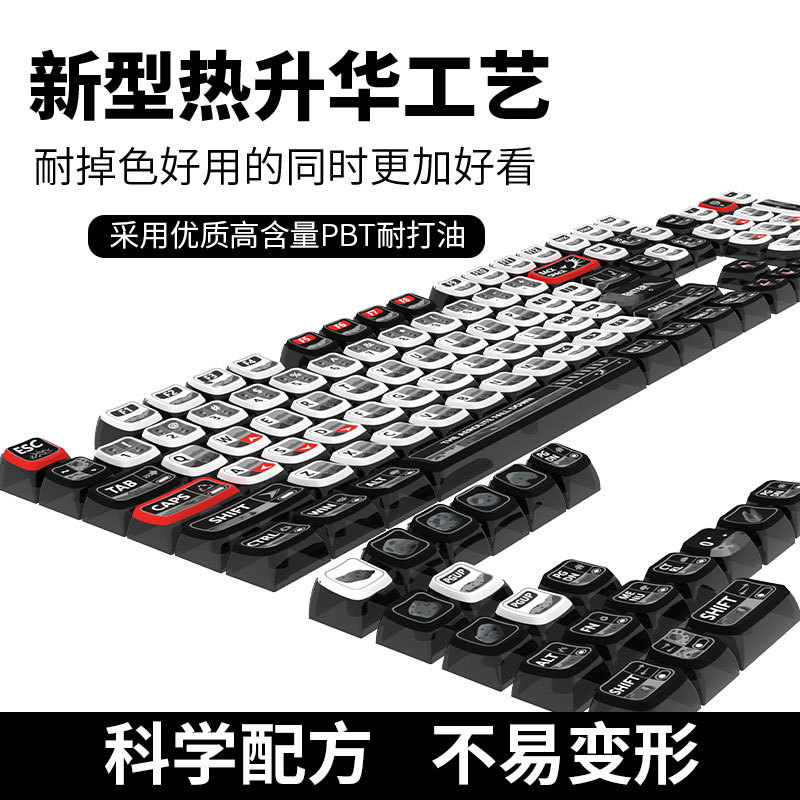 Fun Electric Shark の人気の隕石落下テーマの四面透明ボール キャップ プディング PBT 素材 125 キー、図面に従ってカスタマイズ|undefined