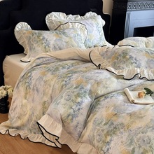 轻奢高级感夏季全棉床上四件套纯棉床单被套高端新款床上用品