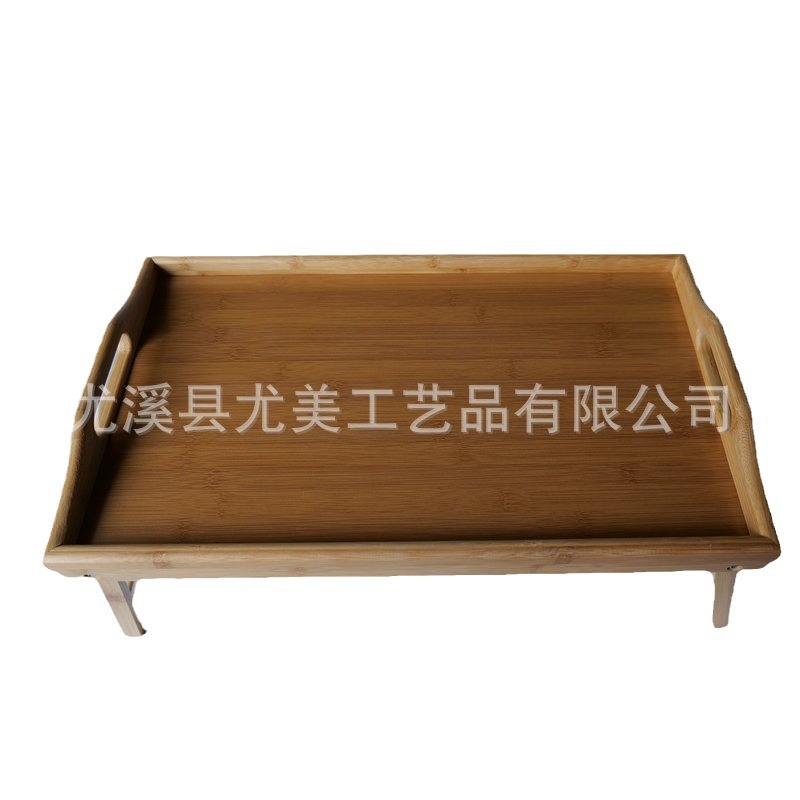 Simple bandeja de cama de bambú pequeña mesa de bambú dormitorio portátil escritorio perezoso pequeño escritorio fábrica al por mayor