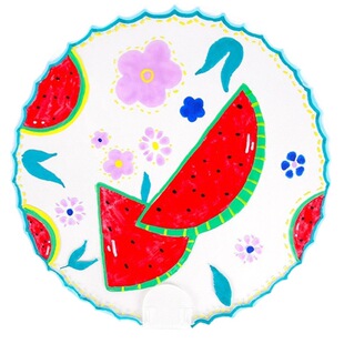 Transparent fan blank plastic kindergarten handmade diy children acrylic pen graffiti drawing round fan art drawing