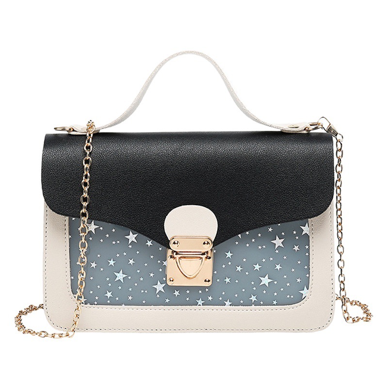 2025 Summer Bag Cover Lock Mobile Phone Small Square Bag Korean Version Sequin Star Print Shoulder Mobile Phone Bag Foreign Trade Wholesale