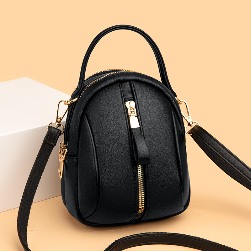 새로운 여름 미니 작은 가방 휴대 전화 가방 동전 지갑 한국 여성 가방 크로스 바디 작은 가방 부드러운 가죽 실용적인 작은 라운드 가방