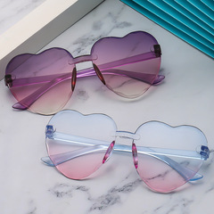 New Korean-style children's heart-shaped sun glasses trendy love baby sunglasses cute glasses retro sun glasses