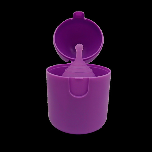 Menstrual Cup Storage Box PP Cylinder Flip-Top Plastic Packaging Box Menstrual Cup Storage Dustproof Box