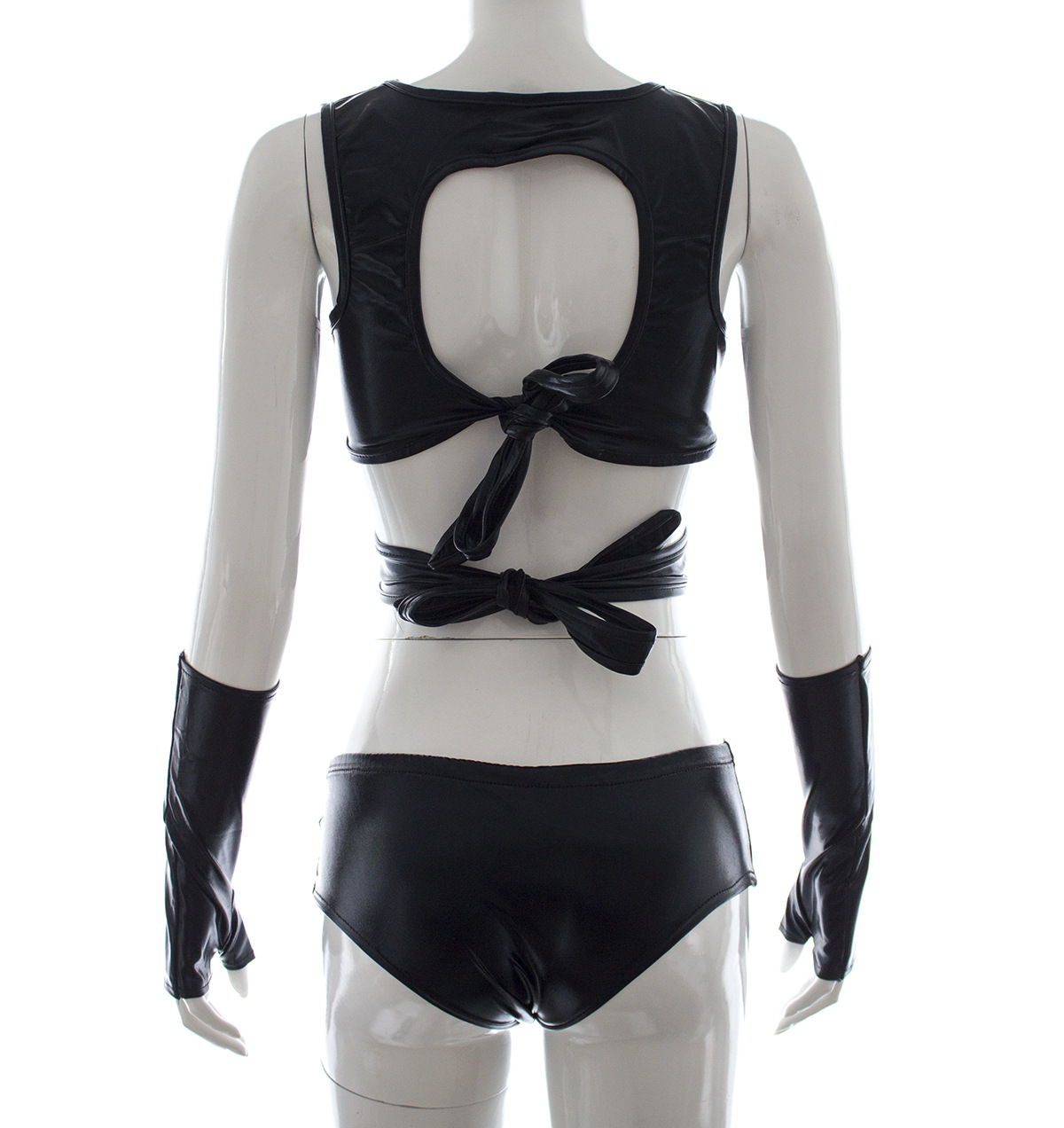 Tienda de fábrica lencería sexy charol medias Catwoman caliente Ropa de baile tubo de acero ropa de rendimiento de las mujeres ropa de la Reina dorada