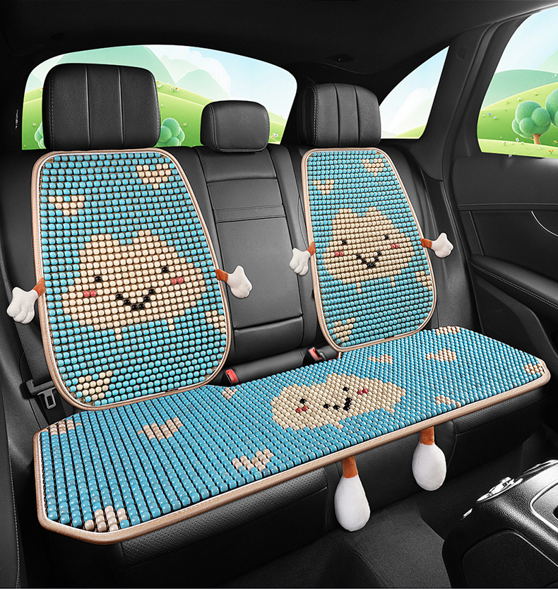 Car Seat Cushion, Summer Cooling Cushion, Wooden Bead Ventilation Seat Cushion, Summer Square Cushion, Breathable Butt Cushion, Truck Seat Single Cushion