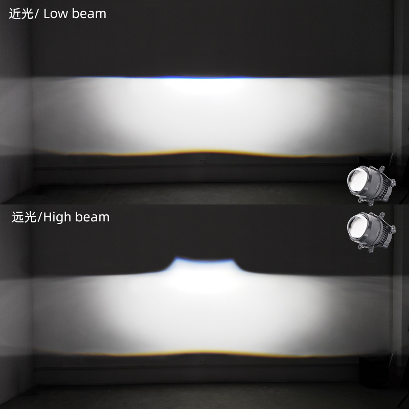 3 pulgadas lámpara de niebla LED lente de doble luz luz ultra brillante luz blanca oro transformación de lente láser universal para automóviles image 7