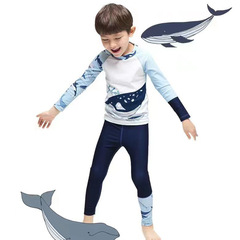 Children's split swimsuit for boys, medium and large children, long-sleeved trousers, sun protection, quick-drying, student, large size, baby swimming suit