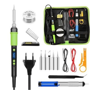 Internal Heating Digital Display Purple Electric Soldering Iron Set Household Welding Temperature Adjustment Industrial Grade Electric Welding Pen Repair Tool Set