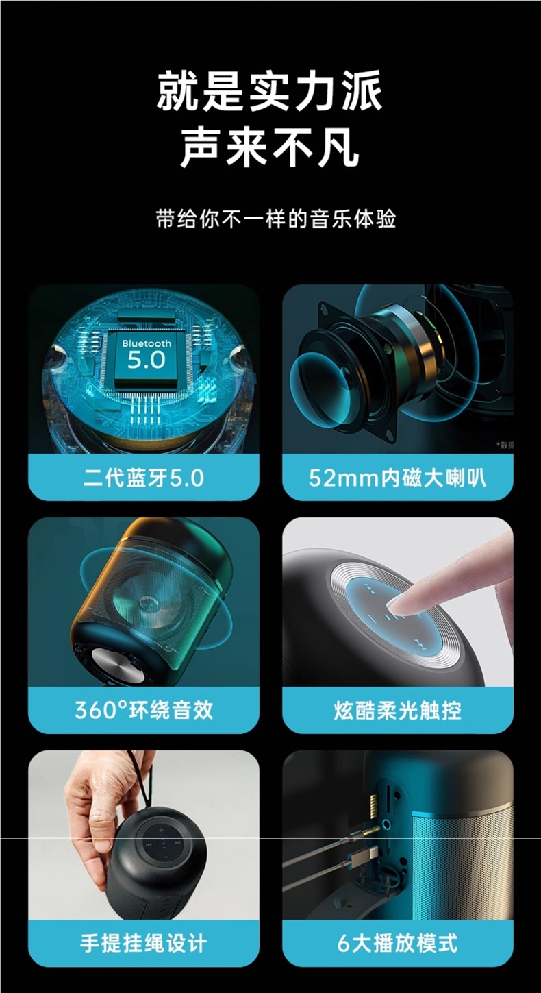 Sony Ericsson Bluetooth Speaker High-Quality Wireless Car Portable Subwoofer Mobile Phone Payment Small Computer Speaker New Model