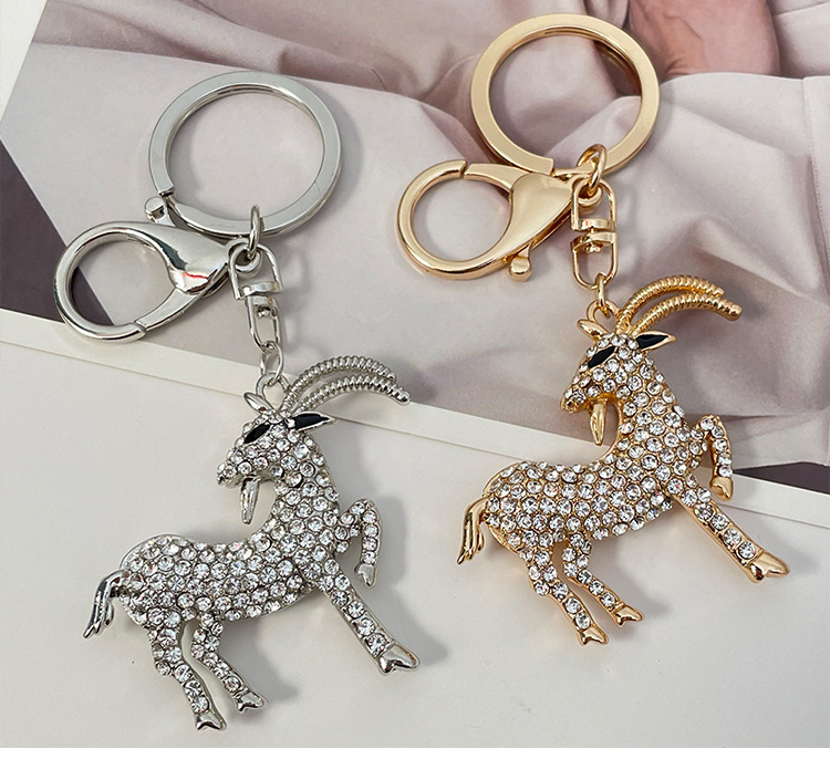 Cute Alloy Sheep Unisex Bag Pendant Keychain display picture 1