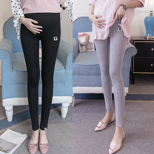 Pregnant women's clothing autumn and winter thin kitten all-match leggings pants pants pants pants adjustable pregnant women's pants