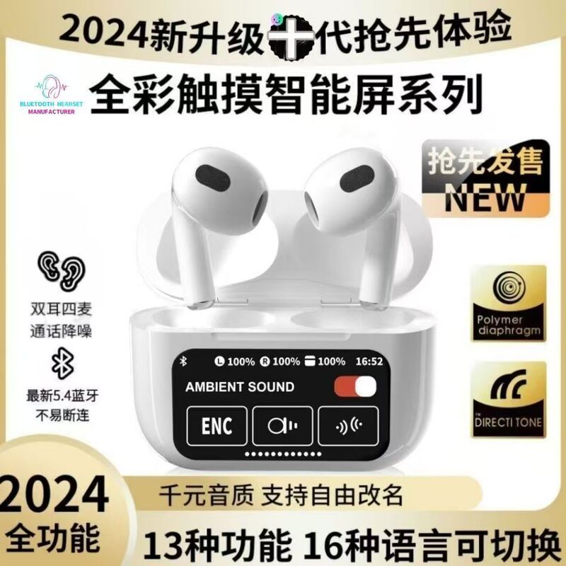 Cross-Border Best-Selling A11 A12Pro Anc Active Noise-Cancelling Semi-In-Ear Tws Headphones Suitable for AirPods