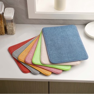 Microfiber Placemat Wholesale Absorbent Quick-drying Heat-insulating Mat for Kitchen Tableware Cup Bowl Chopsticks Drying Mat