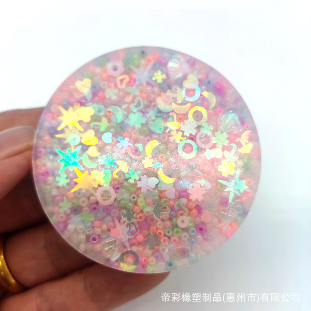 Round custom beads sequin pink