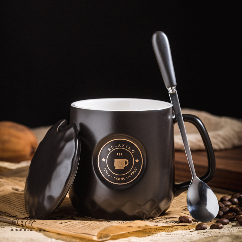 Taza de cerámica Juego de regalo de empresa Cuaderno Firma de libro Taza de bolígrafo Taza de café Regalo de mano con LOGOTIPO