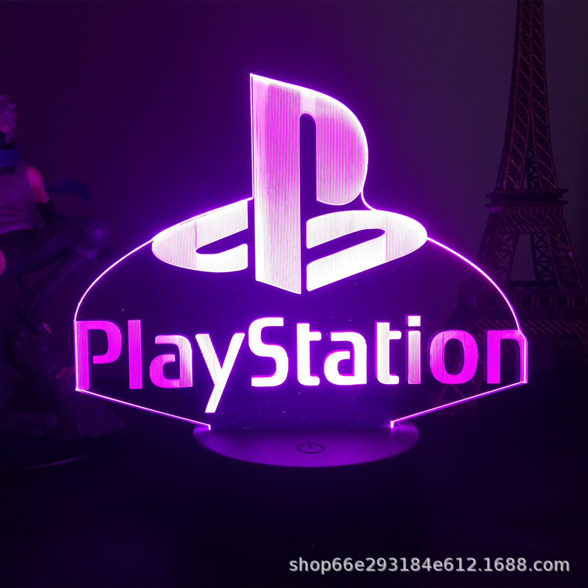  Controlador de juegos PS/Xbox con auriculares 3D, lámpara LED multicolor, acrílico, regalo para exportación