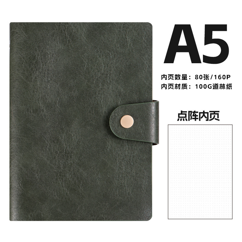 可拍A5复古牛皮商务笔记本本子批发 搭扣办公皮革本 活页夹记事本|undefined