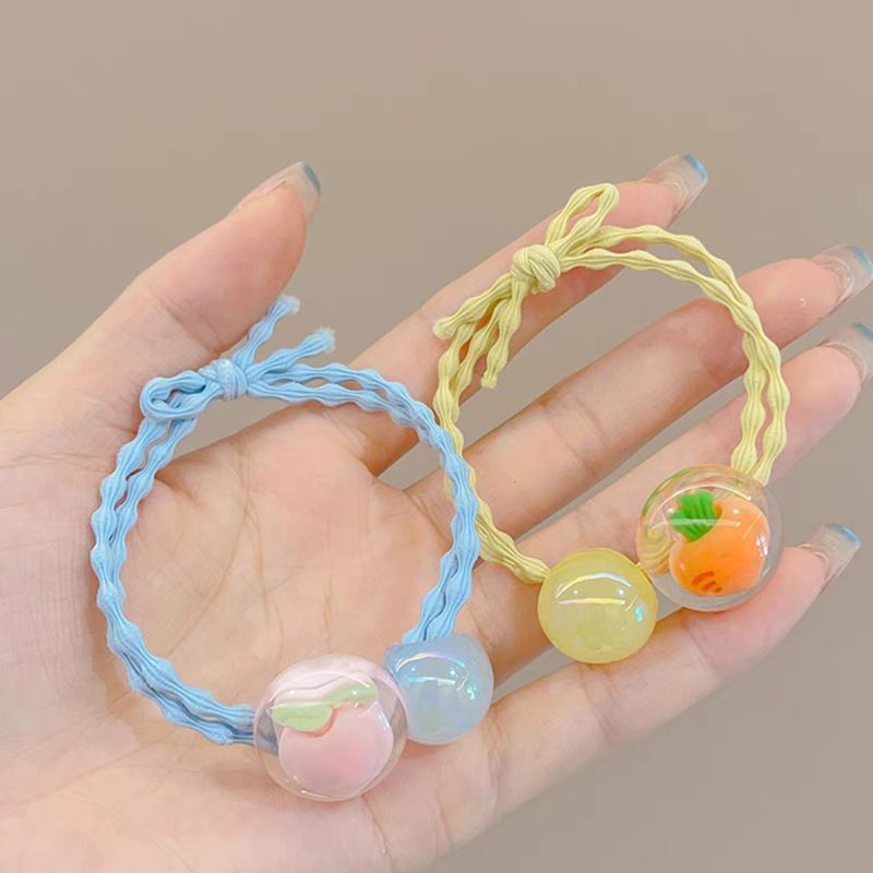 ドーパミンヘッドバンド、髪を傷つけないカラフルな子供用ゴムバンド、かわいいフルーツヘアバンド、高弾性ヘアロープヘッドバンド|undefined