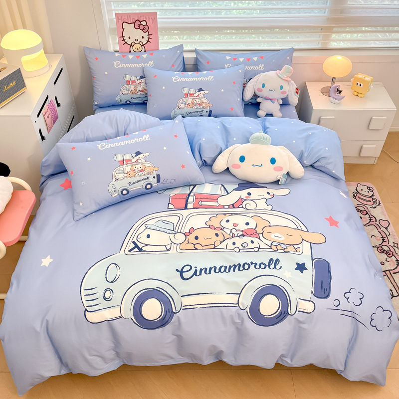 美楽蒂純綿ベッド4点セットのクロミアニメ純綿学生寮3点セットのベッドカバーkt