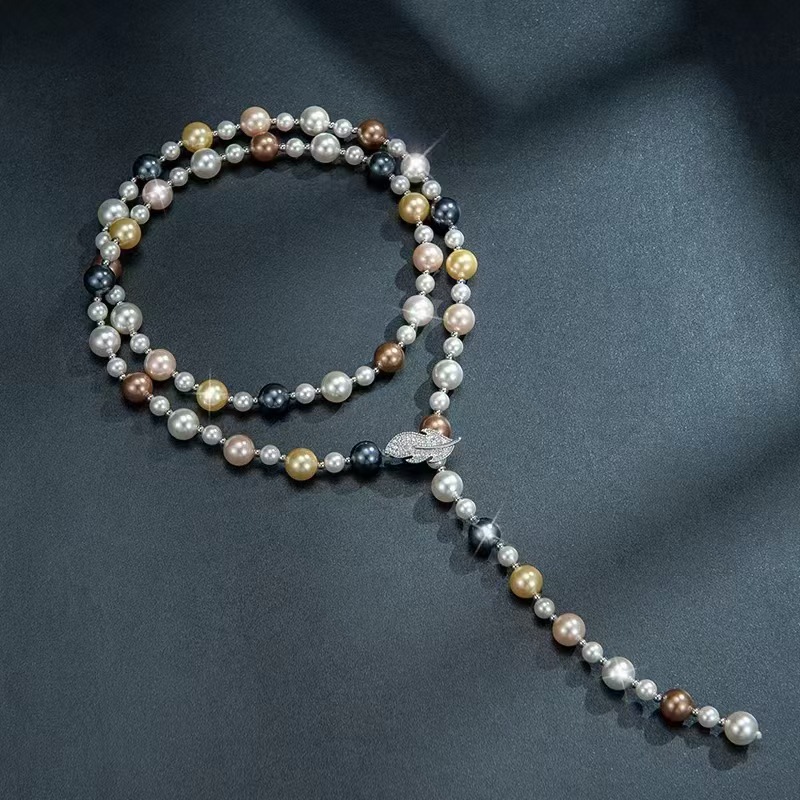 Accesorios de zorro Cadena de suéter de alta calidad collar largo de perlas para mujer nuevo collar de moda de otoño e invierno japonés y coreano