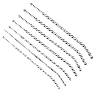 Stainless steel curved knife bead urethral stick male urethral plug horse eye plug stick urethral expansion gay sexy toys