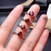 Live drainage welfare products Classic six -claw opening Mossan Stone ring imitating pigeon blood red Mozang stone diamond rings wholesale