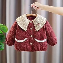 女童棉服加绒外套冬装新款加厚小童儿童洋气冬季棉衣宝宝棉袄厚款