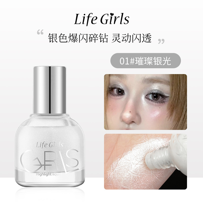 Lifegirls Diamante Starlight Líquido de alto brillo Cabezal de bola Iluminación Flash Líquido Resplandante Fabricante de fuente de reparación de alto brillo