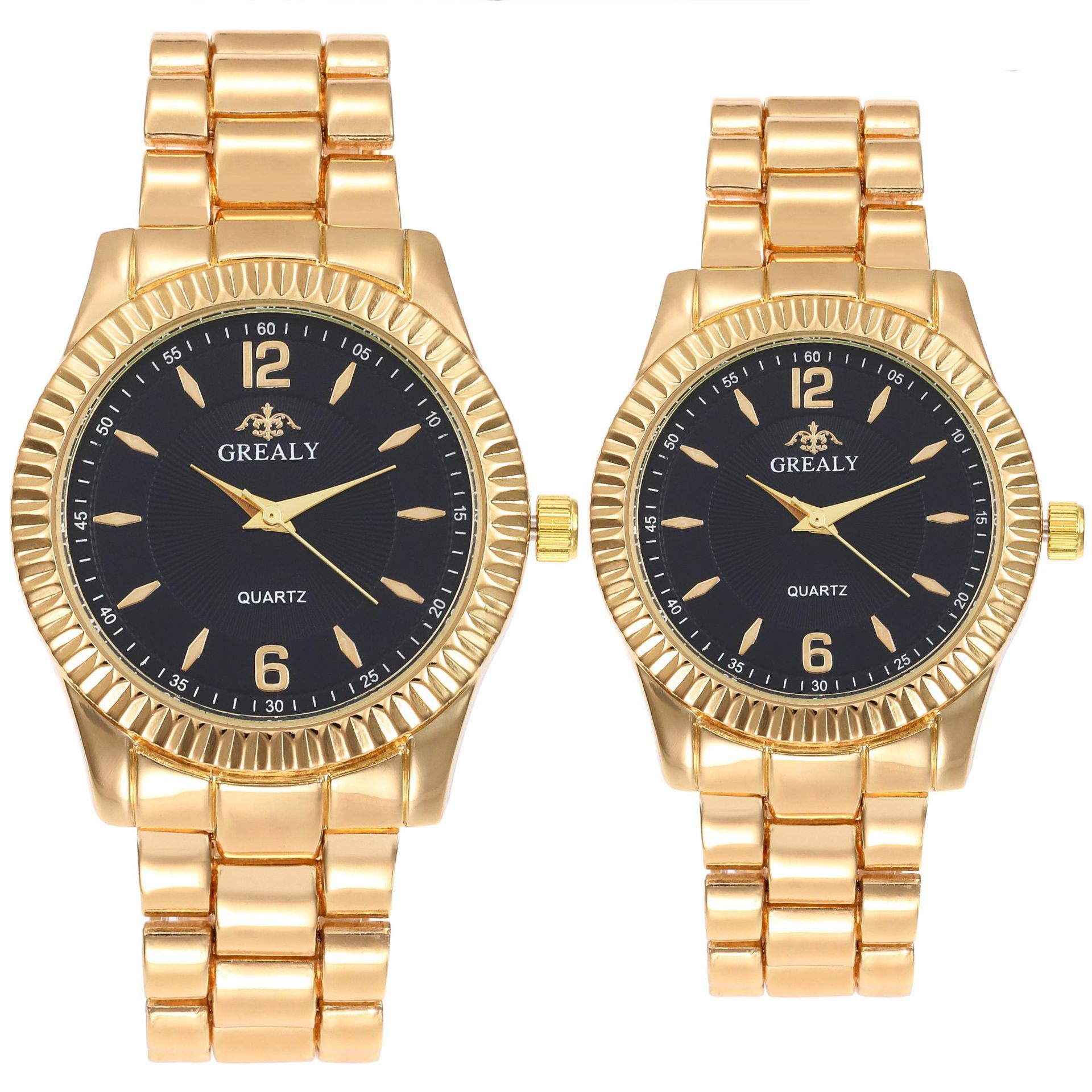 Cross-border Explosions Business Fashion Men's and Women's Steel Band Watch Digital Scale Couple Quartz Watch Foreign Trade Wholesale