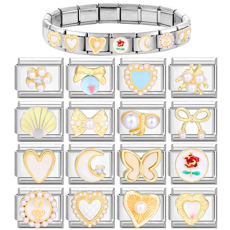 Italia charms creativo perla taladro creativo módulo versátil artesanía accesorios de pulsera módulo al por mayor
