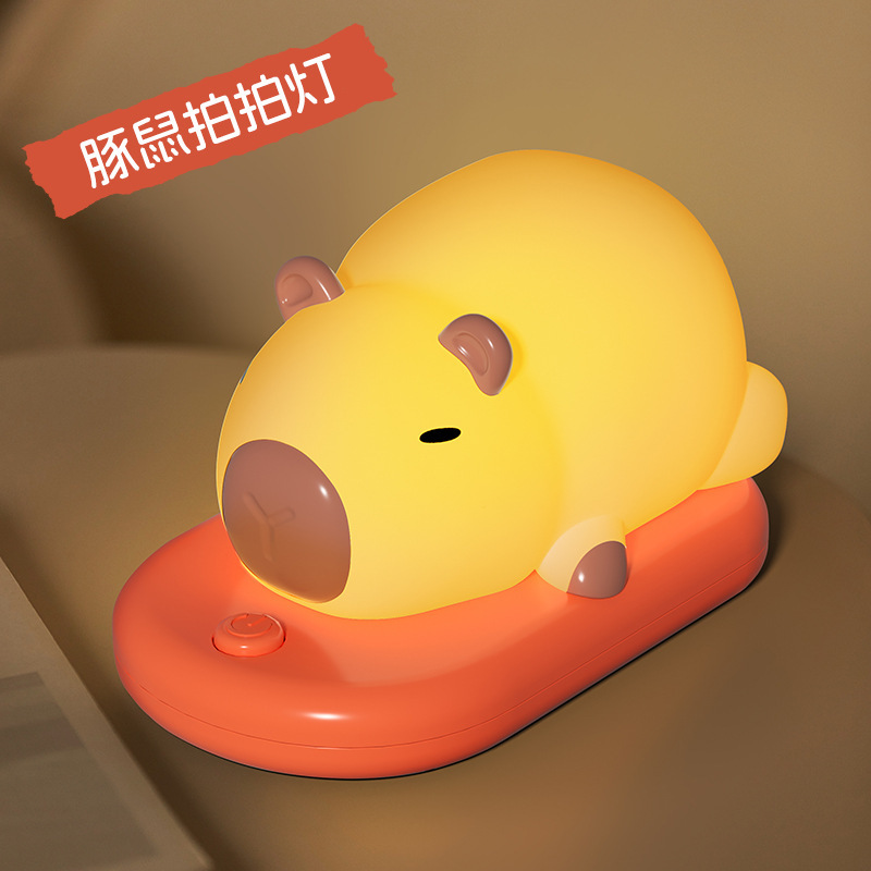 熊猫小夜灯拍拍硅胶灯女生儿童可爱礼物伴睡灯卧室睡眠床头灯批发|undefined