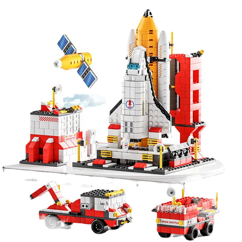 Конструктор Lego космической тематики, самолёт, ракета, колчан, умная игрушка, 1000 деталей, мелкие элементы