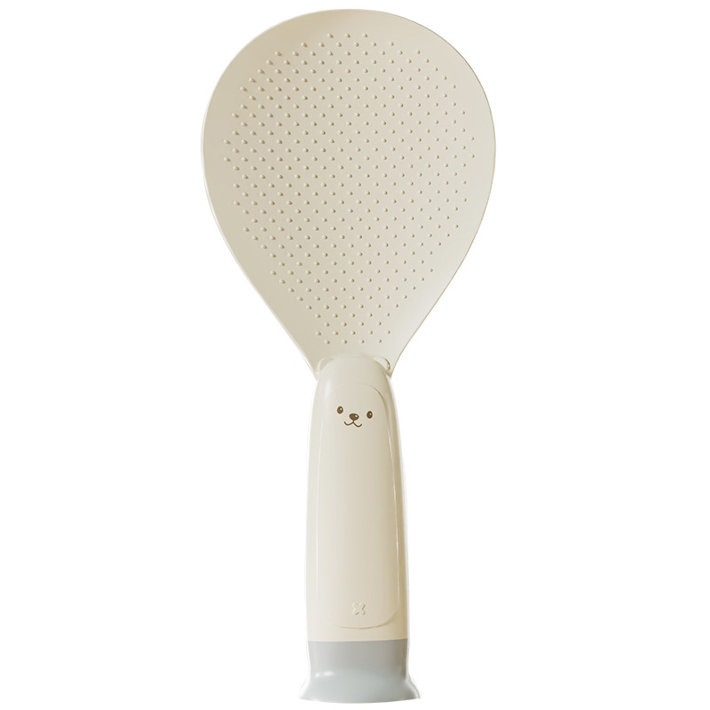 Bear-shaped suction cup rice spoon non-stick rice paddle vertical standing rice cooker serving spoon high-temperature resistant stand-up serving spoon
