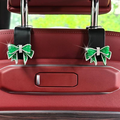 Full Rhinestone Bowknot Car Other Automotive Interior Supplies - green-set