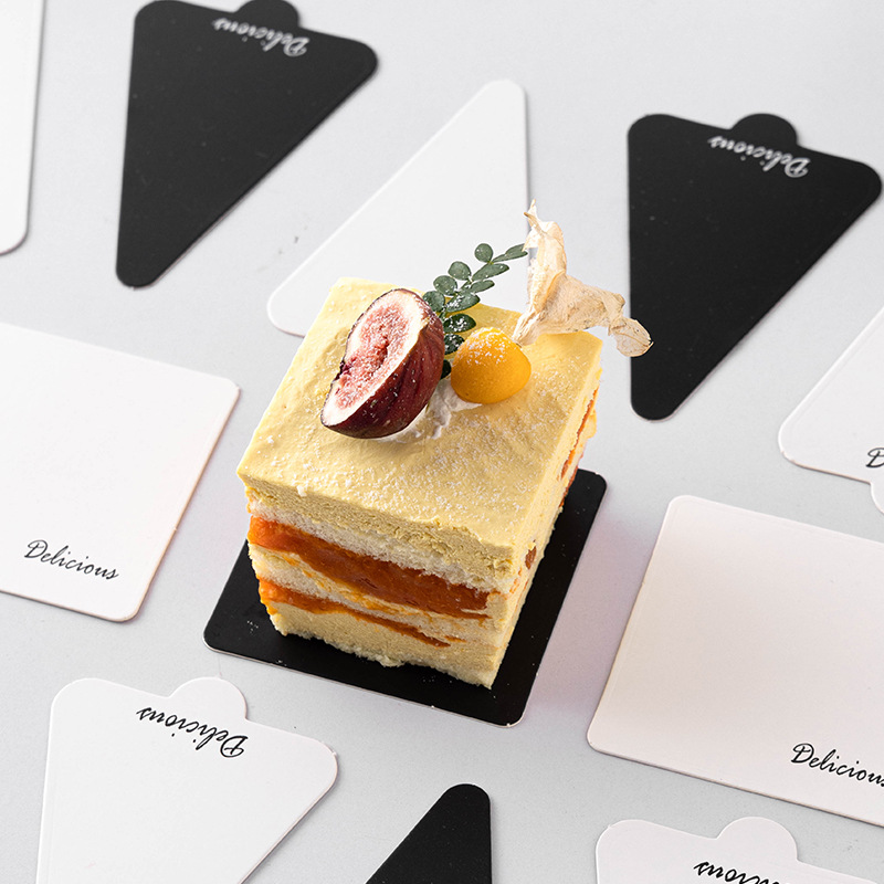 切块蛋糕三角形底托法式西点甜品加厚卡纸烘焙包装方形千层慕斯垫