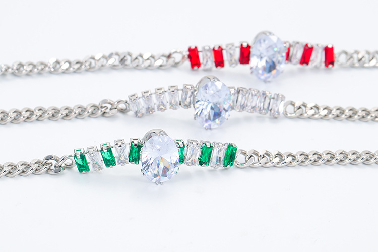 Retro Geometric Copper Plating Zircon Bracelets 1 Piece