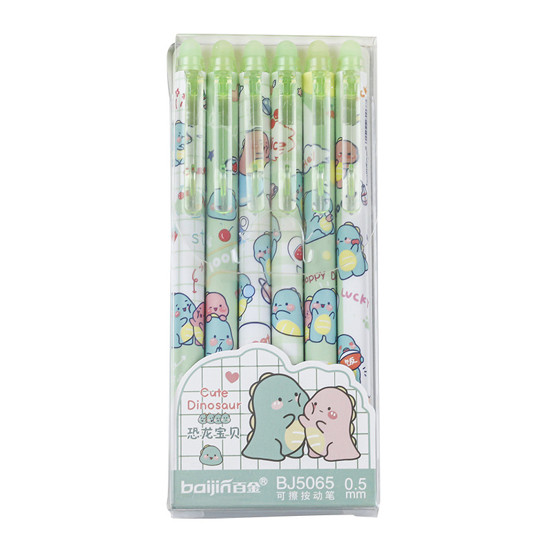 Presione el lápiz limpiable azul cristal 0.5 azul lápiz mágico limpiador pulsador lápiz neutro alto valor de la cara en el viento lápiz azul limpiable