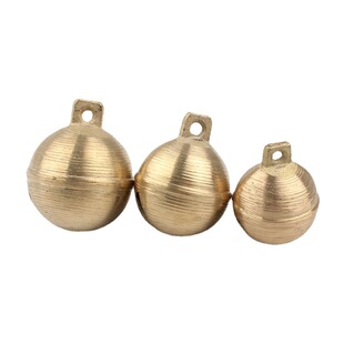 Earth Bell Cattle Horse Sheep Opening Round Bell Copper Bell Wind Bell Accessories Copper Festival Decoration Pet Round Earth Bell