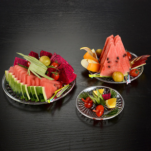 Acrylic Fruit Plate Ktv Fruit Plate Plastic Bar European Style Transparent Living Room Home Candy Snack Plate Wholesale