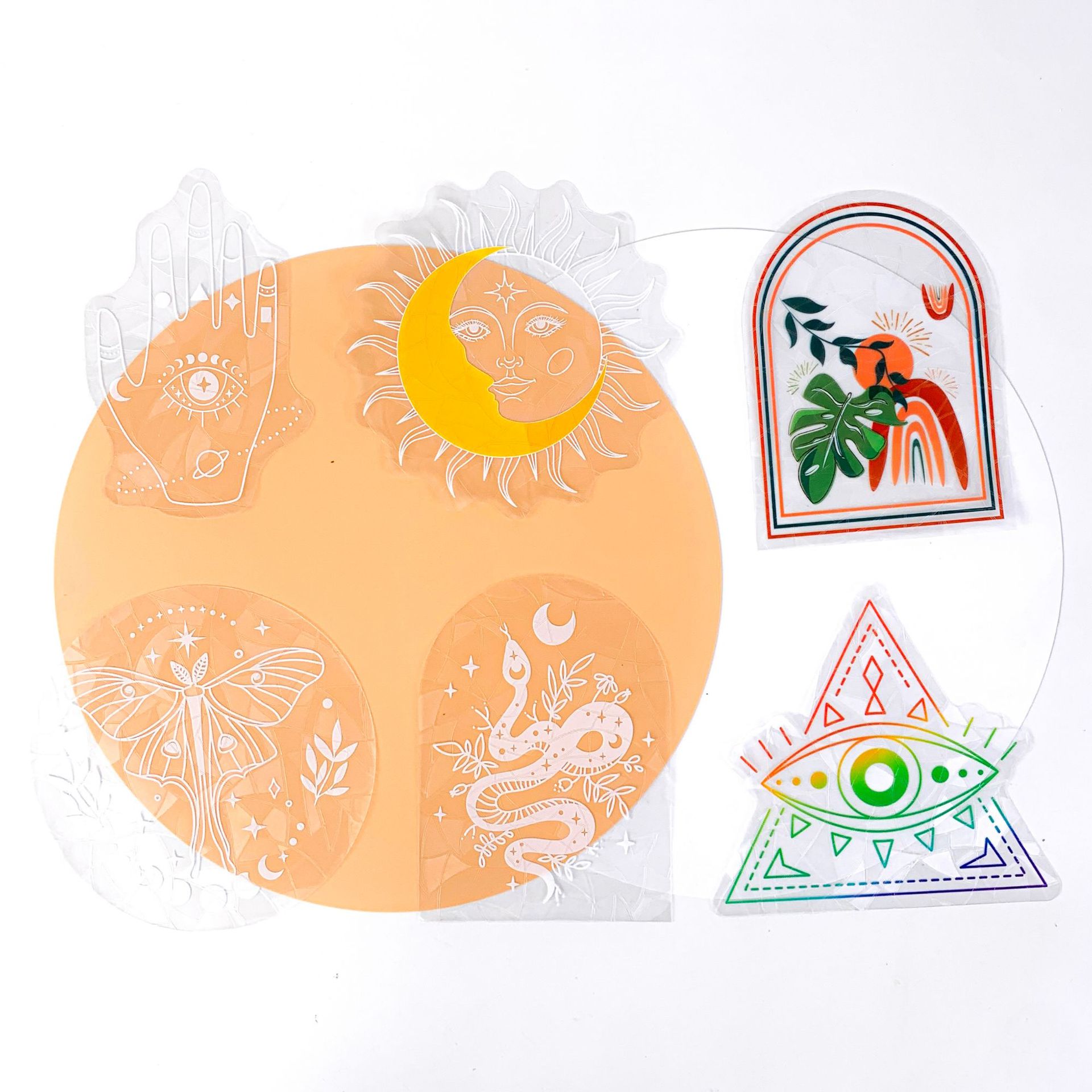 New Sunshine Catcher Window Rainbow Prism Non adhesive PVC Animal Butterfly Electrostatic Colorful Anti collision Glass_voghion.com