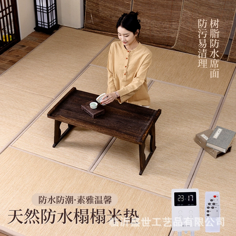 Джутовый татами с подогревом, водонепроницаемый коврик, электрический коврик с подогревом, японский татами, напольный коврик, производство татами-матраса